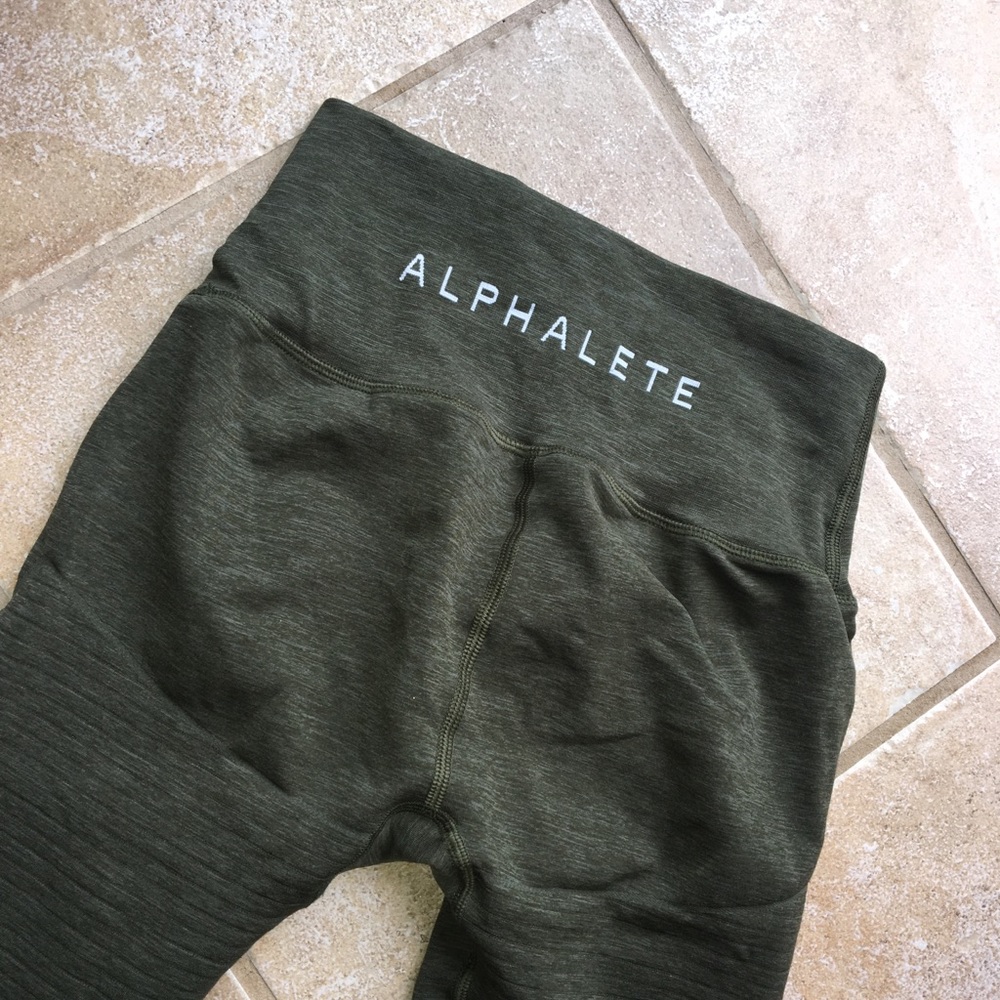 Alphalete revival leggings olive green